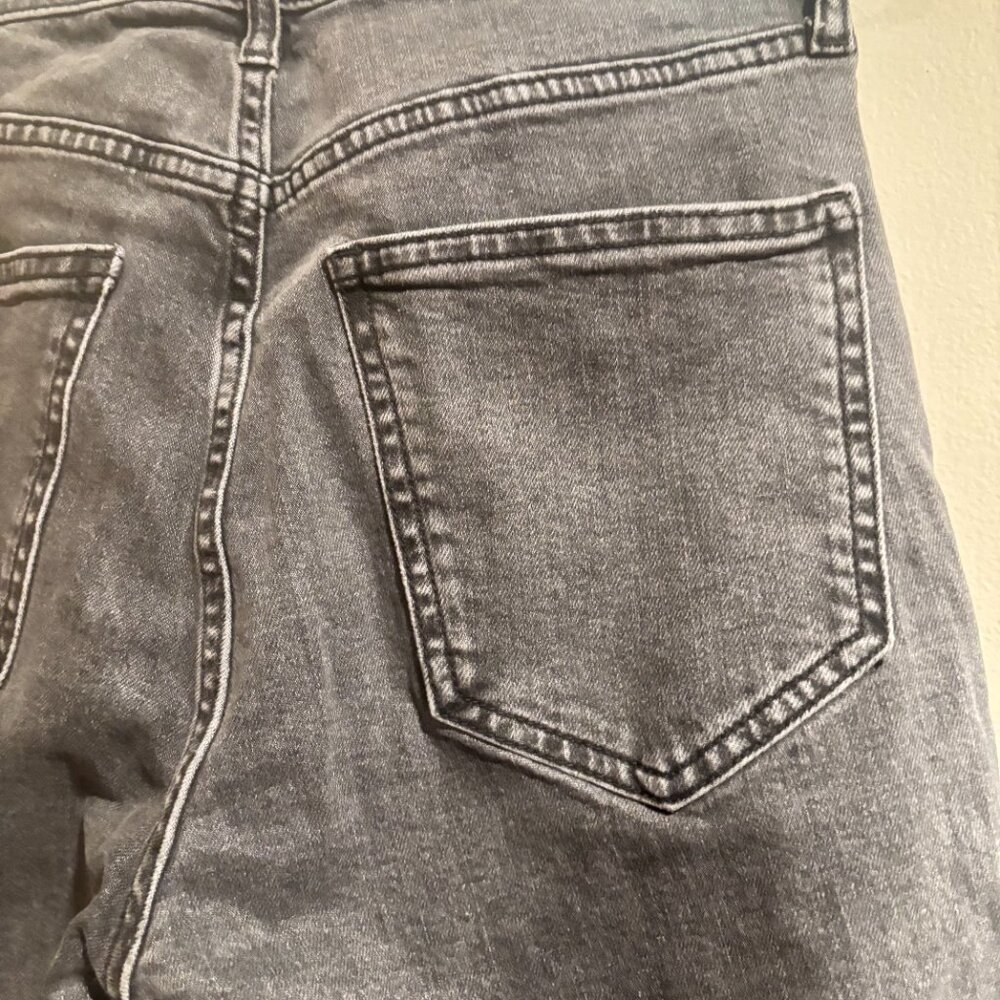 Gap Denim High Rise Vintage Slim Women Black Wash Stretch Straight Leg Jean - Picture 9 of 11